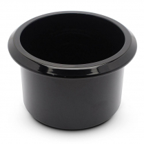 Medium 3-3/8" x 2-13/16" Deep Billet Drink Holder Black Anod