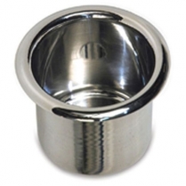 Medium 3-3/8" x 2-13/16" Deep Billet Drink Holder - Clr Coat