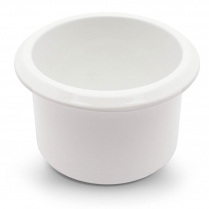 Medium 3-3/8" x 2-13/16" Deep Billet Drink Holder- Gloss Wht