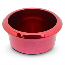 Small 3" x 1-1/2" Short Billet Alum Drink Holder - Gloss Red