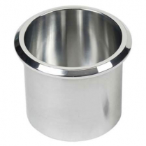 Small 3" x 2-5/8" Deep Billet Alum Drink Holder - Polished