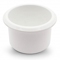 Small 3" x 2-5/8" Deep Billet Alum Drink Holder- Gloss White