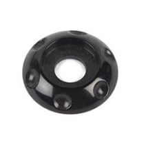 Dimpled LED Accent Washer 3/8" IDx1-1/8" OD - Black Anodized