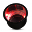 Stainless Steel Cup Holder with Red LED - Gloss Black