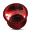 Stainless Steel Cup Holder with Red LED - Gloss Red