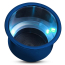 Stainless Steel Cup Holder with - Gloss Blue LED- Gloss Blue