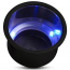 Stainless Steel Cup Holder with - Gloss Blue LED - Gloss Blk