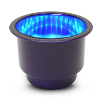 Stainless Steel Cup Holder with Blue LED - Gloss Purple