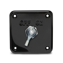 Battery Disconnect Switch & Panel - Black Anodized