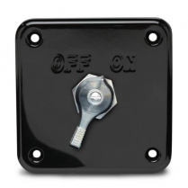 Battery Disconnect Switch Panel with Alt Cutout - Black Anod
