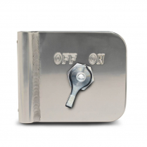 Battery Disconnect Switch w/Battery Box Mount - Clear Anod