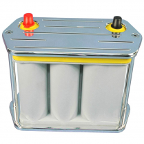 Aluminum Optima D51 Ball Milled Battery Box - Polished