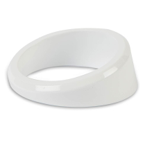 Angled Gauge Bezel for 3-3/8" Gauges - Gloss White
