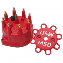 MSD Pro Billet Small Male Distributor Cap - Red