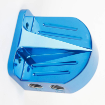 Billet Universal Oil Filter Head - Gloss Blue