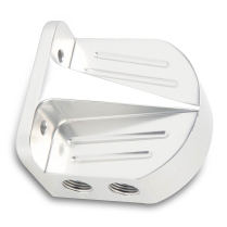 Billet Universal Oil Filter Head - Clear Anodized