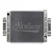 Hot Rod Radiator 25" W x 19-5/8" H, In-Left / Out-Right