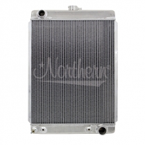 Hot Rod Radiator 19-3/4" W x 27" H, In-Left / Out-Right