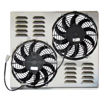 Dual 10" Standard Electric Fan & Shroud - 20-1/2" x 17-3/8"