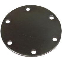 6 Hole Block Off Plate 3-1/4" Diameter with Lip - Mild Steel