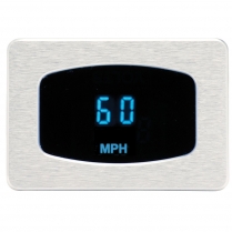 Odyssey Series Mini MPH Speedometer - Chrome/Teal