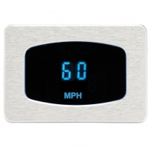 Odyssey Series Mini KPH Speedometer - Chrome/Blue