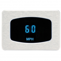 Odyssey Series Mini KPH Speedometer - Chrome/Teal