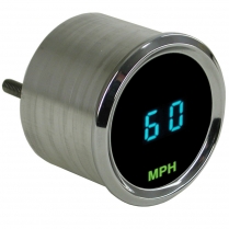 Odyssey II 2-1/6" MPH Mini Speedometer - Chrome/Teal