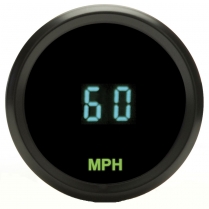 Odyssey II 2-1/16" MPH Mini Speedometer - Black/Teal