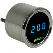 Odyssey II 2-1/16" Mini Tachometer - Chrome/Teal