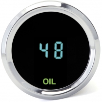 Odyssey II 2-1/16" Oil Pressure Gauge - Chrome/Teal