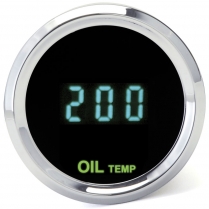 Odyssey II 2-1/16" Oil Temp 0-400F & 0-200C - Chrome/Teal