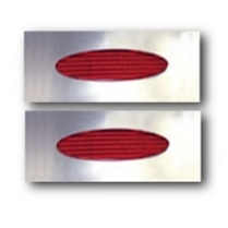 4-1/2" Oval Tail Light Lens - Red