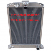 1935-36 Ford P/U Aluminum Radiator w/4" Overhang Top Tank