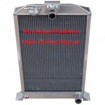 1936 Ford Car Aluminum Radiator with 4" Overhang Top Tank