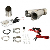 Electric Cutout for Single 3" Exhaust System with Remote