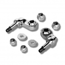 Bolt-on Lower Shock Mounts - Chrome