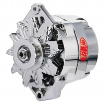 GM 10si Chrome 1-Groove V-Pulley 85A One Wire Alternator