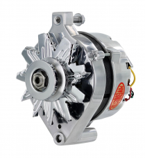 Ford,Merc,Jeep 1G Polished 1-Groove 75A 1 Wire Alternator