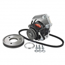 Chevy BB Mini Racing Snug Mt Kit w/55A Alternator - Black