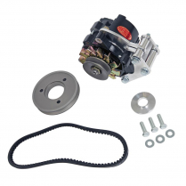 Chevy SB Mini Racing Snug Mt Kit w/100A Alternator - Black