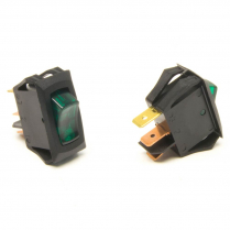 Small Rocker On/Off Switch with Green Lights