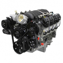 New 376 cid 530HP LS3 Dressed Crate Engine w/Black Drive Kit