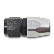 -4 AN Male Straight Full Flow Hose End Fitting - Black/Clear