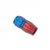 -6 AN Female Non Swivel Straight Full Flow Fitting- Blue/Red