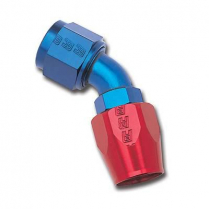 -4 AN Female 45 Degree Full Flow Hose End Fitting - Blue/Red