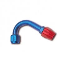 -8 AN 120 Degree Non Swivel Hose End Fitting - Blue/Red