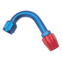 -10 AN 120 Degree Full Flow Hose End Fitting - Blue/Red