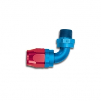 -8 AN 90 Degree Full Flow Swivel /2" NPT Fitting - Blue/Red