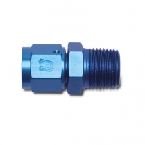 -6 AN Female to Male 1/8" NPT Straight Swivel Fitting- Blue